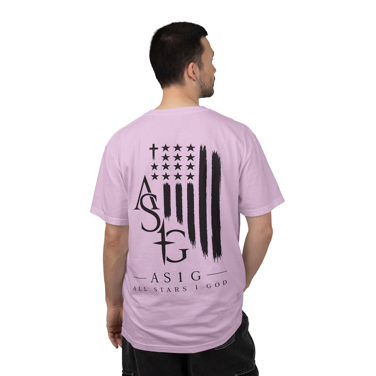 ASG All Stars | Garment-Dyed T-Shirt with Distressed Flag