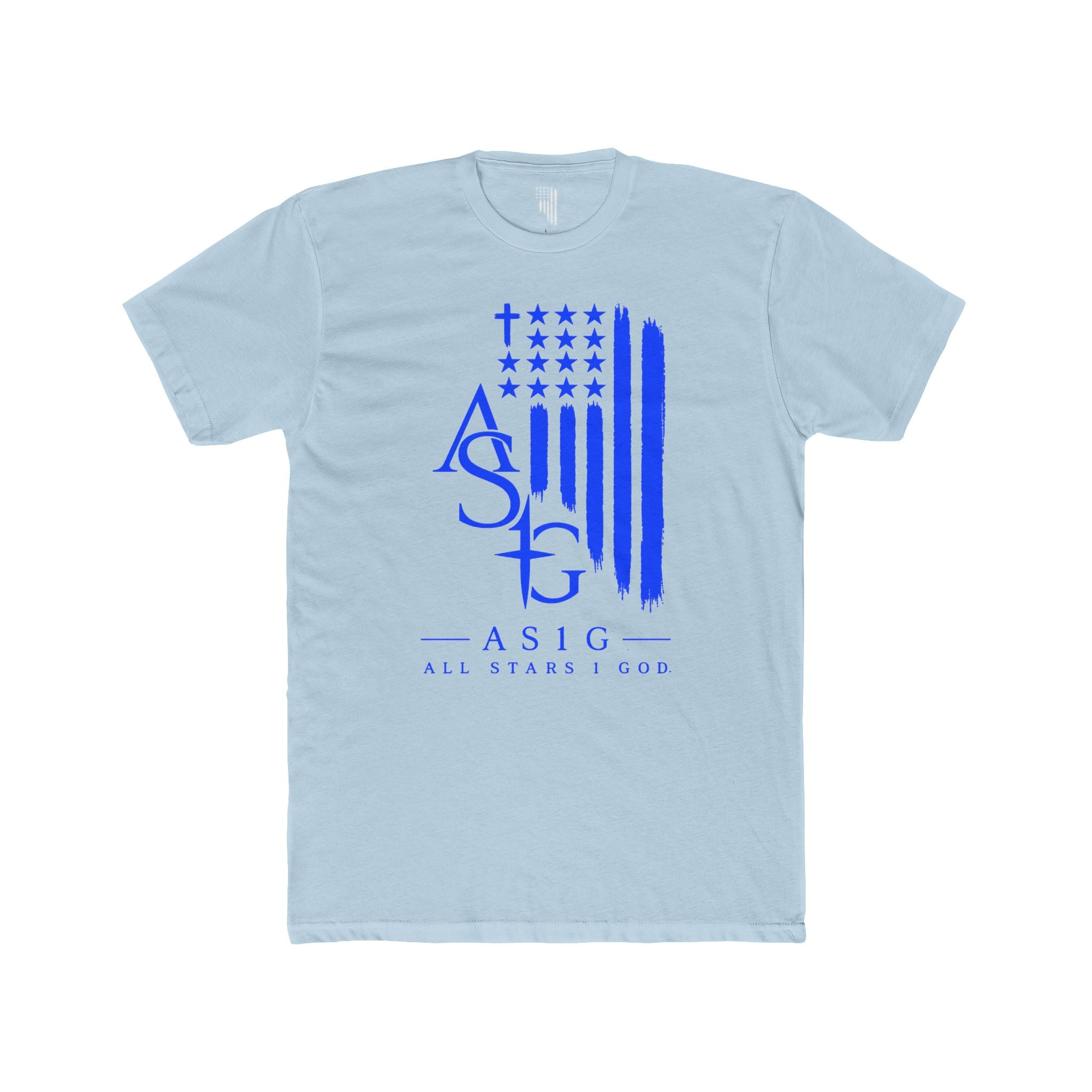 ASIG All Stars I Good Graphic Tee - Patriotic Blue Flag T‑Shirt