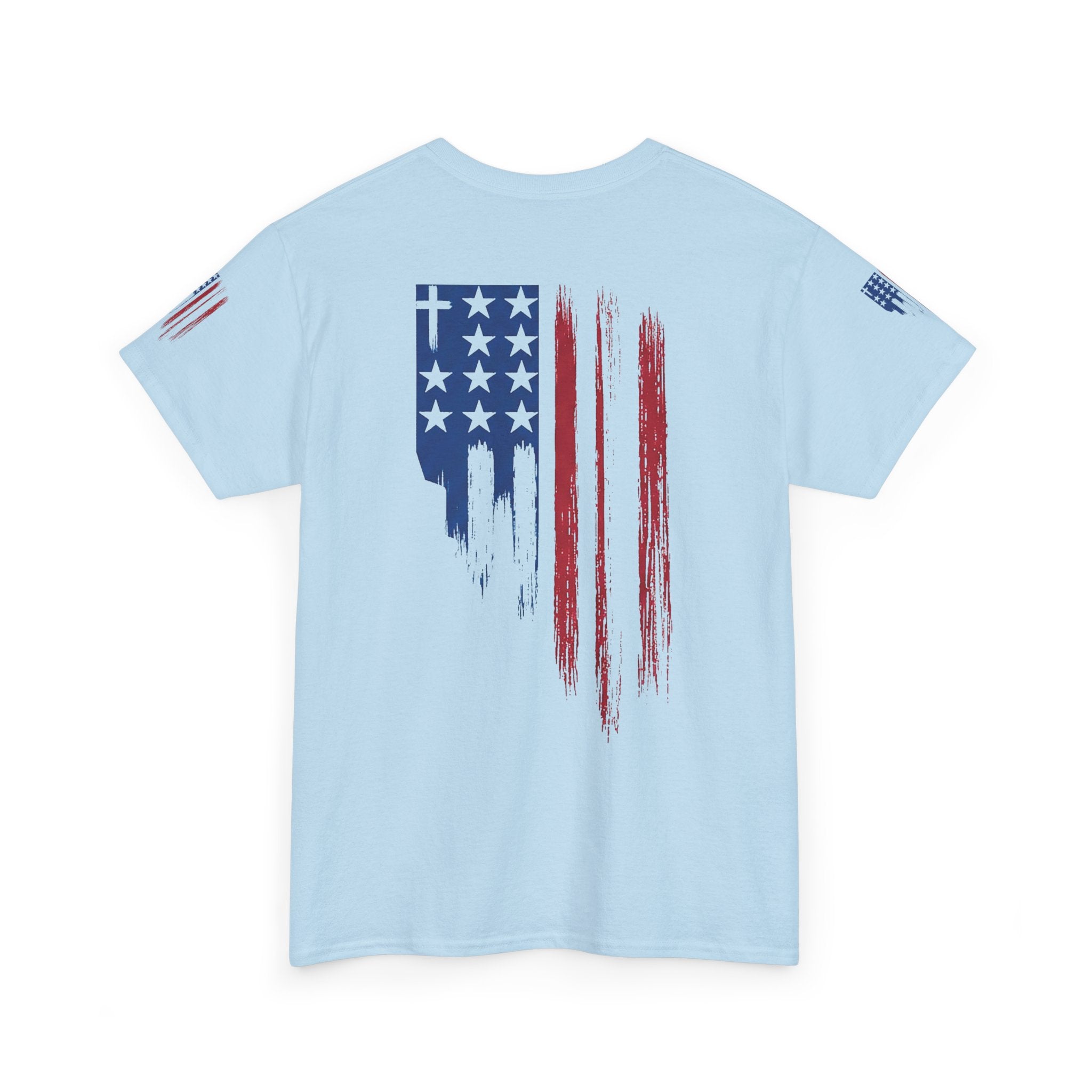 American Flag Distressed Tee - Patriotic USA Shirt for 4th of July
