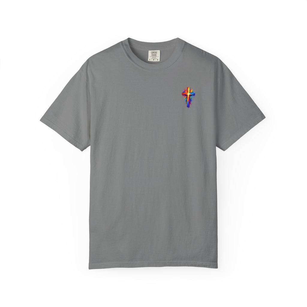 Jesus Portrait T-Shirt — Colorful Watercolor Cross Tee