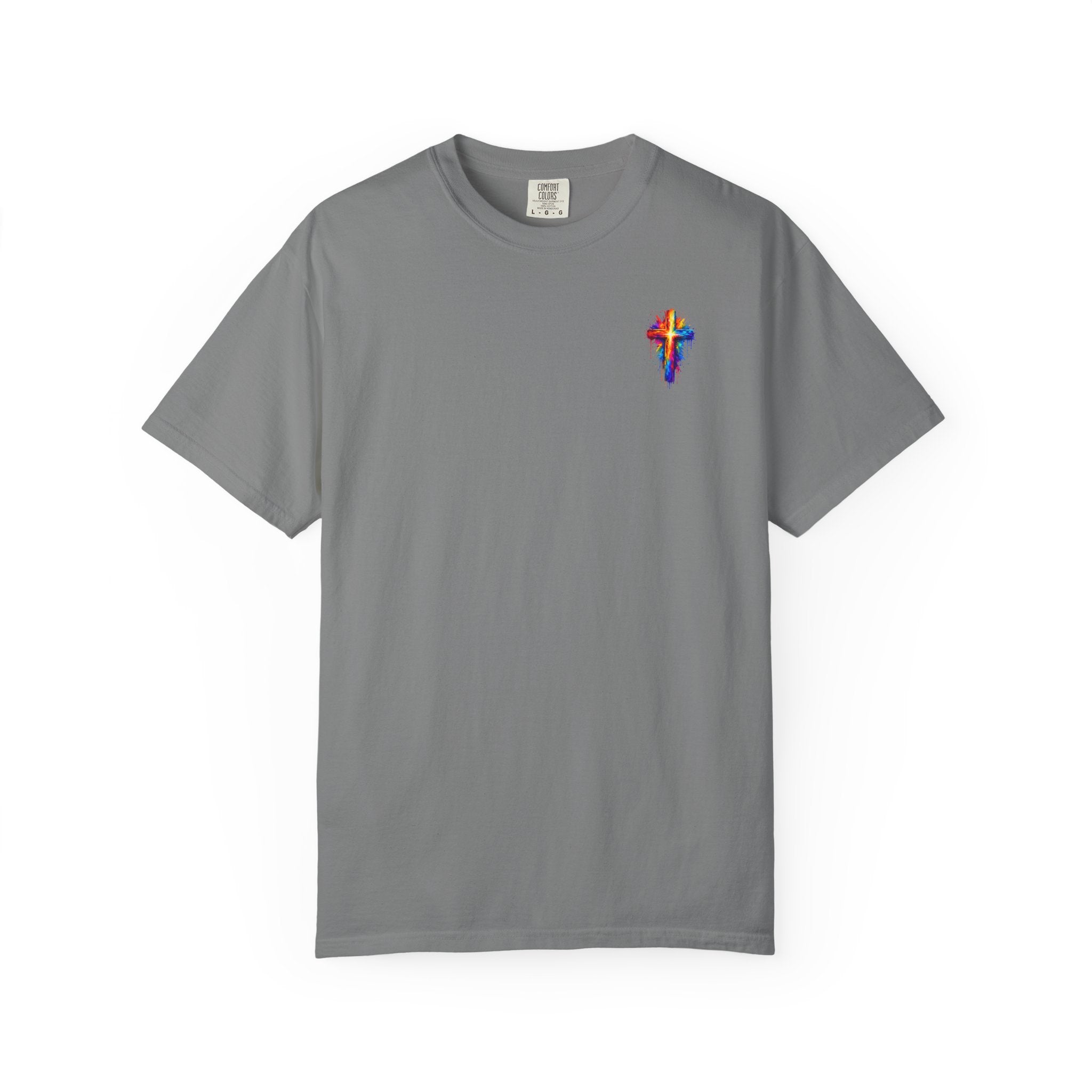 Jesus Portrait T-Shirt — Colorful Watercolor Cross Tee