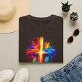 Rainbow Watercolor Cross T-Shirt