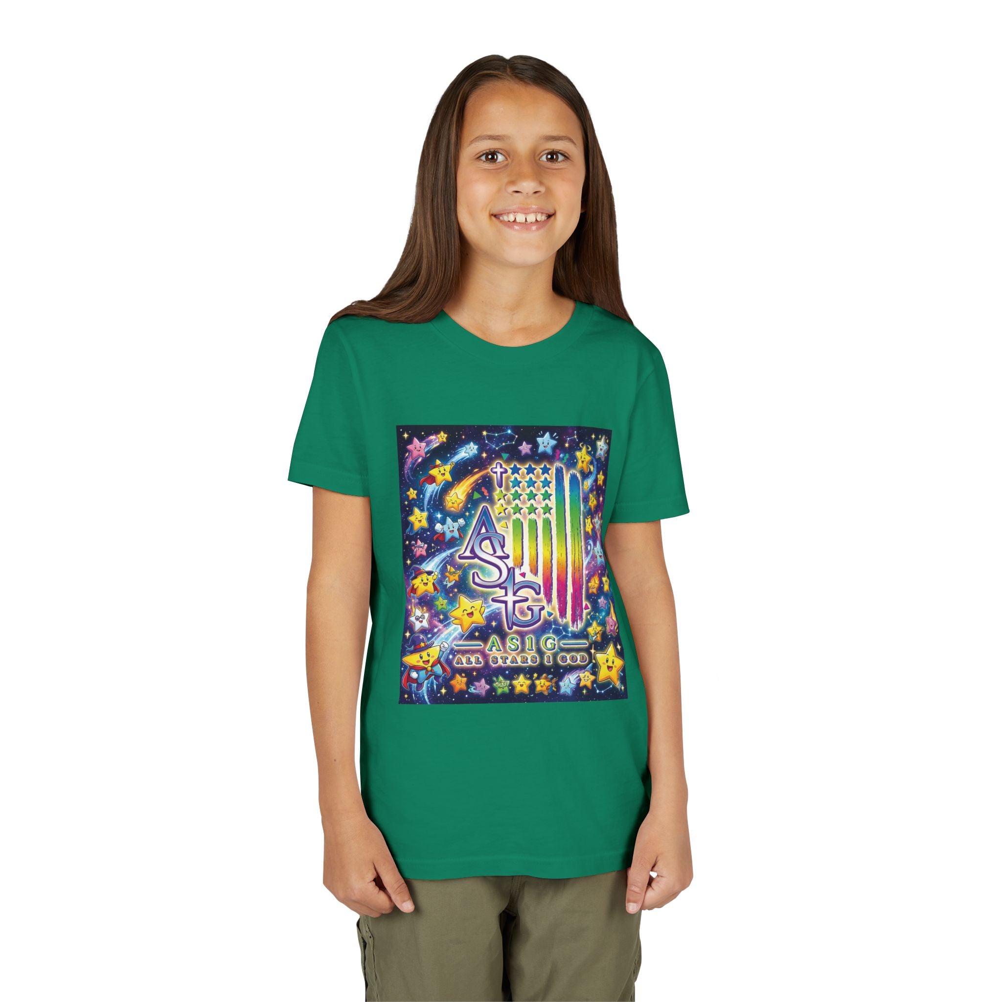 Youth Short Sleeve Tee- Galaxy Stars.