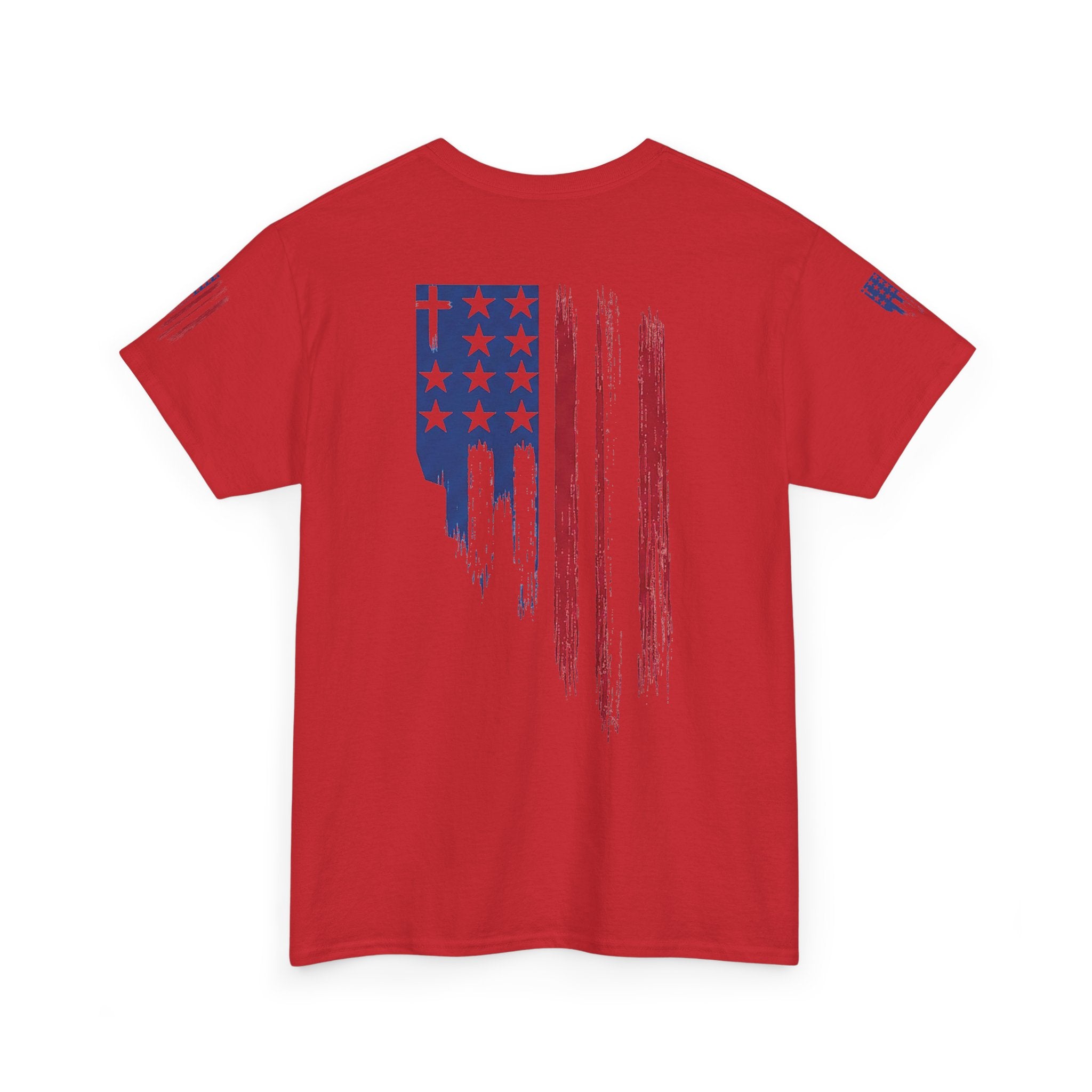 American Flag Distressed Tee - Patriotic USA Shirt for 4th of July