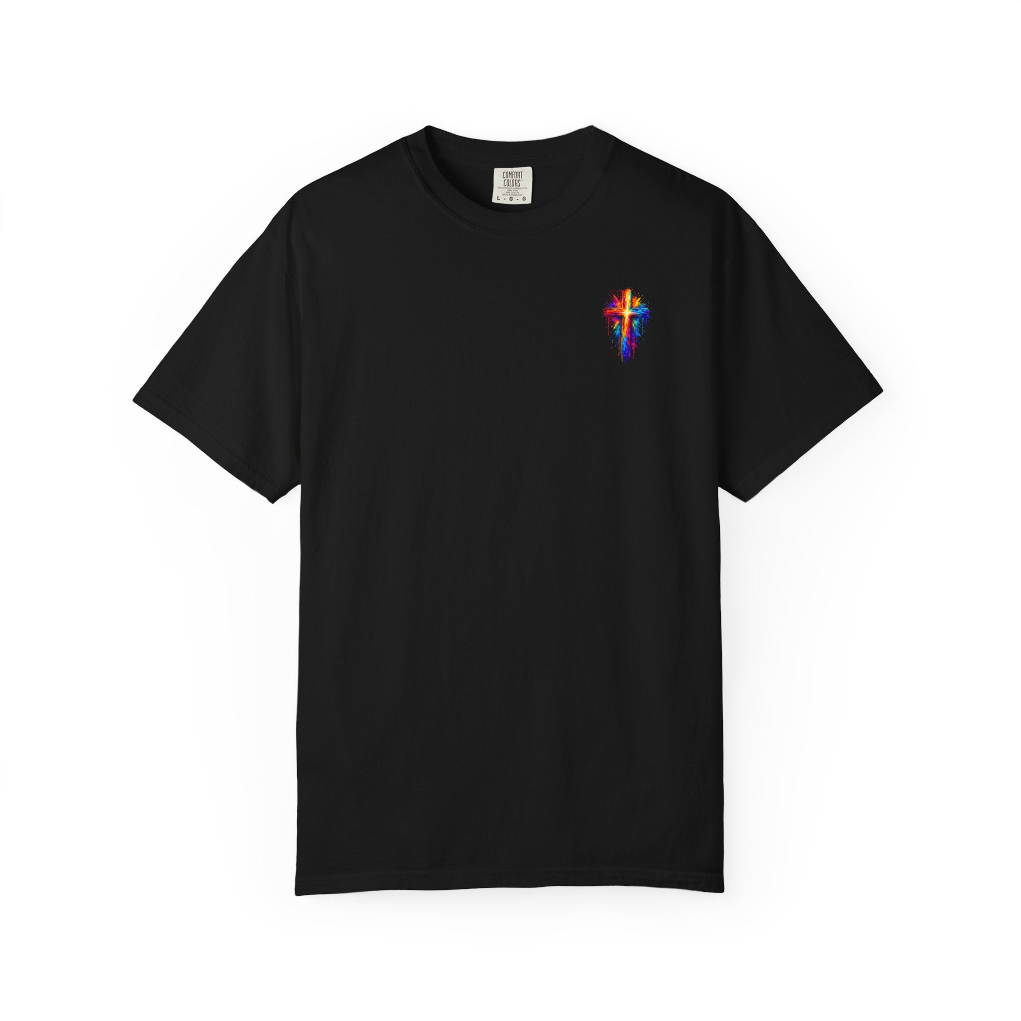 Jesus Portrait T-Shirt — Colorful Watercolor Cross Tee