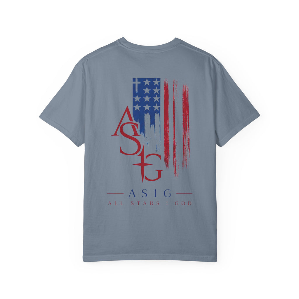 All Stars & God American Flag T-Shirt — ASG Patriotic Graphic Tee