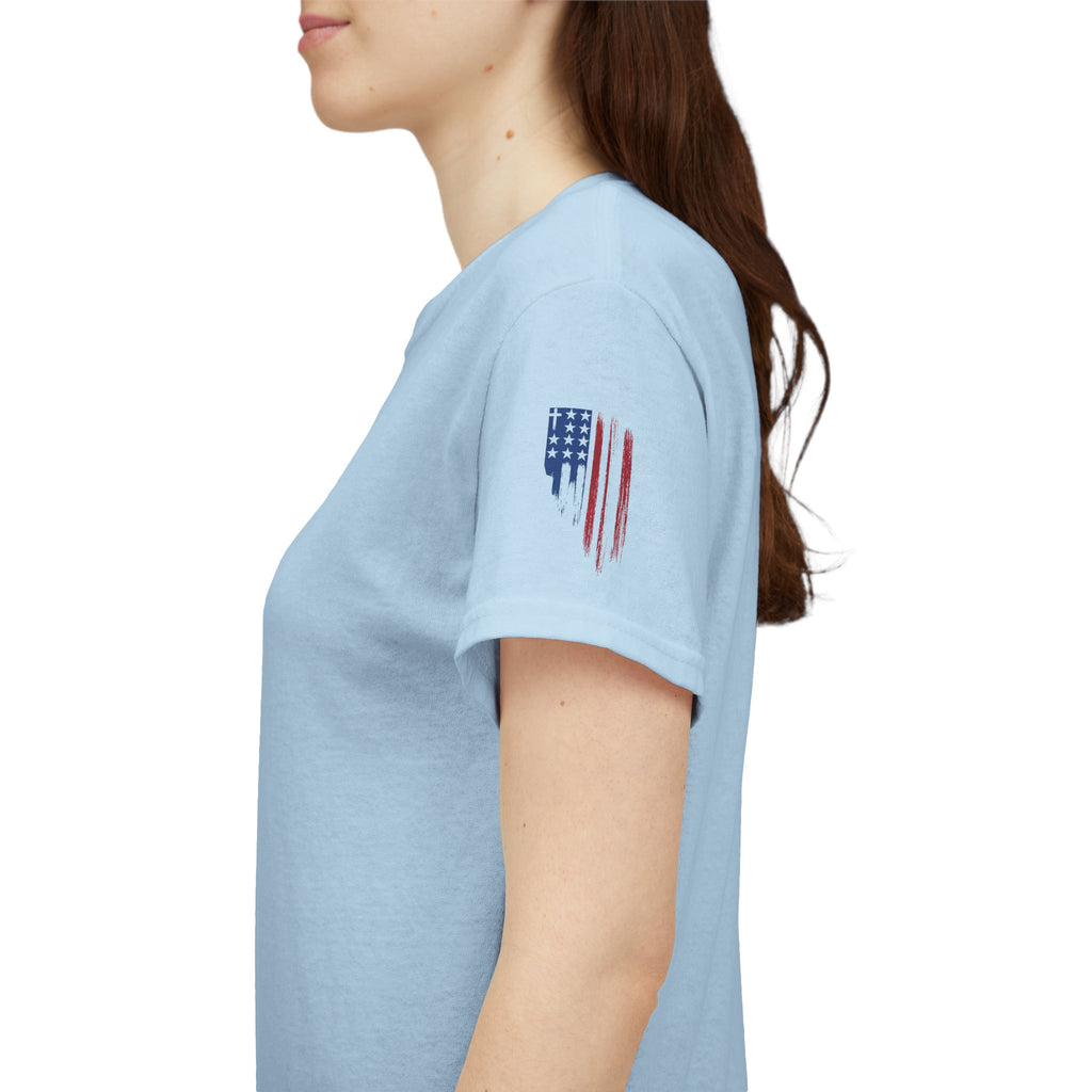 American Flag Distressed Tee - Patriotic USA Shirt for 4th of July
