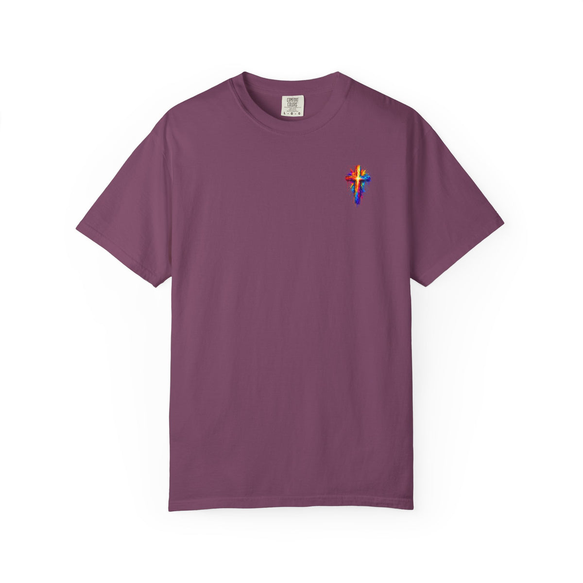 Jesus Portrait T-Shirt — Colorful Watercolor Cross Tee