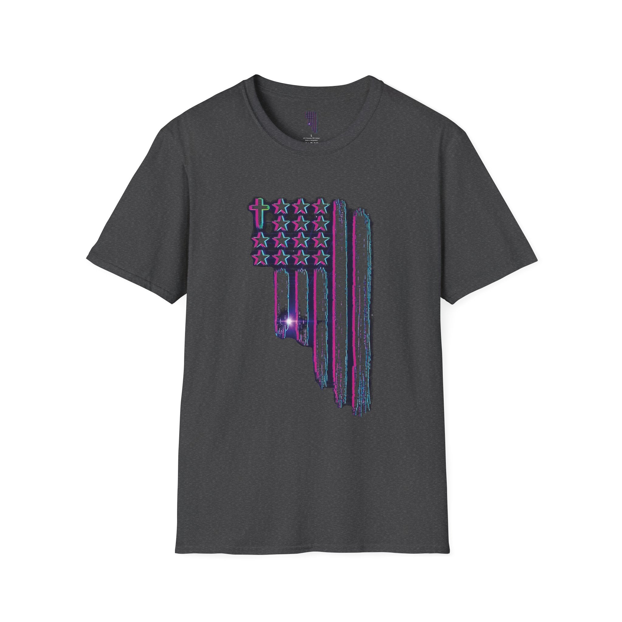 Distressed American Flag T-Shirt — 80'S Retro Stars & Stripes Tee