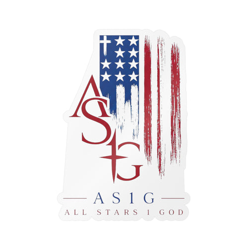 All Stars I God (AS1G) American Flag Kiss-Cut Vinyl Decal
