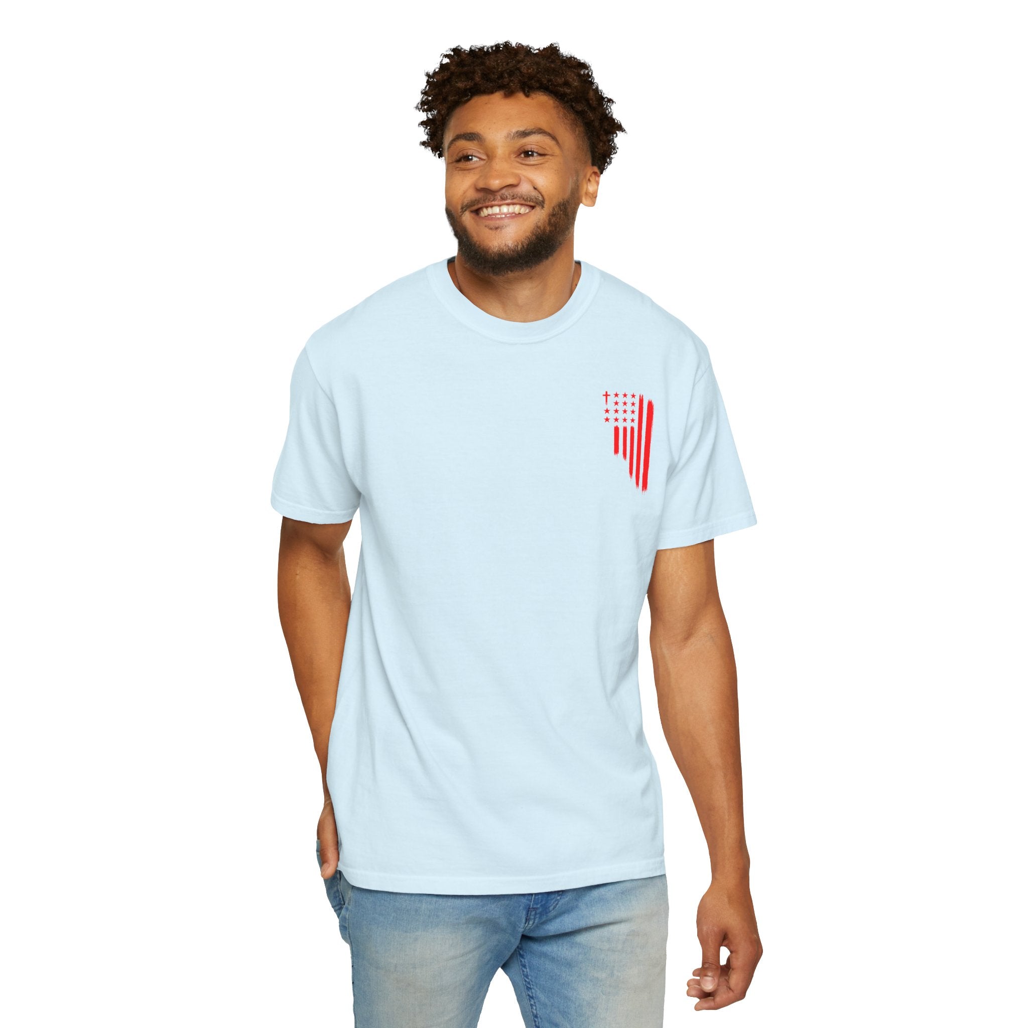 AS1G Patriotic Graphic T-Shirt — All Stars 1 God Red Flag Tee