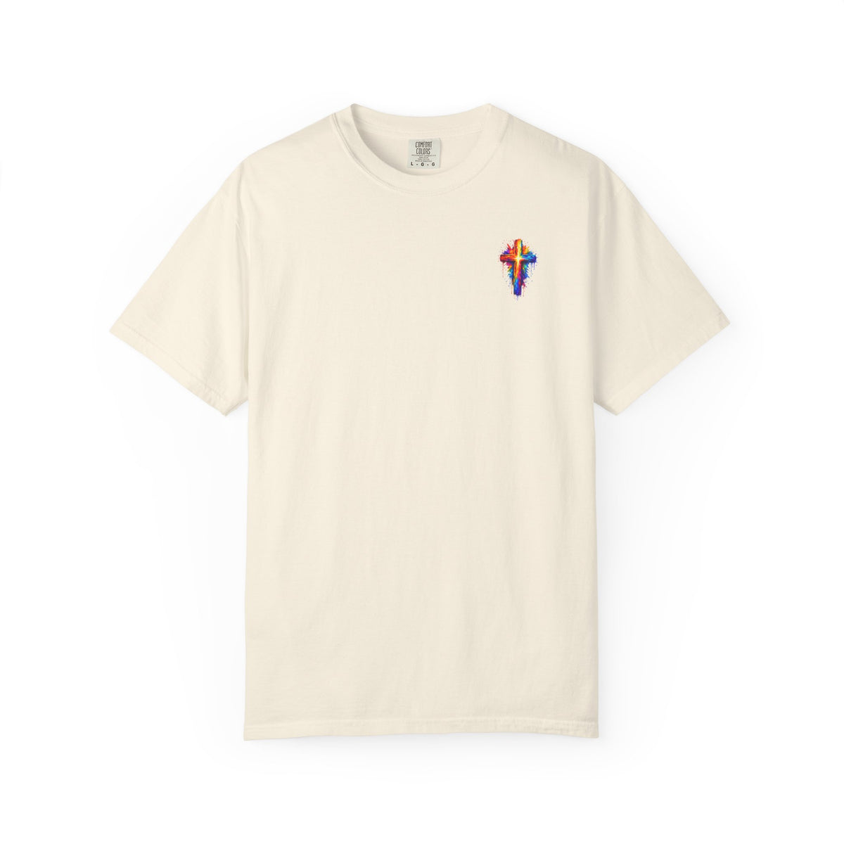 Jesus Portrait T-Shirt — Colorful Watercolor Cross Tee