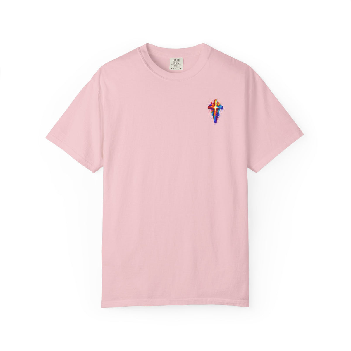 Jesus Portrait T-Shirt — Colorful Watercolor Cross Tee