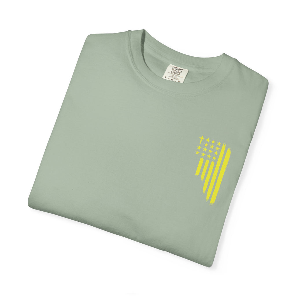 Yellow Flag Graphic T-Shirt — ASFG Patriotic Brushstroke Tee