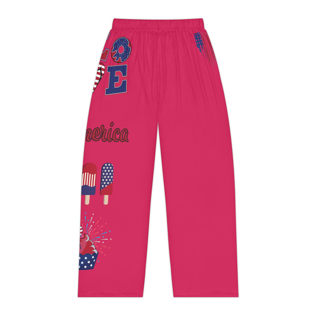 Women’s Patriotic Pajama Pants — Fourth of July Stars & Stripes Lounge Sleepwear