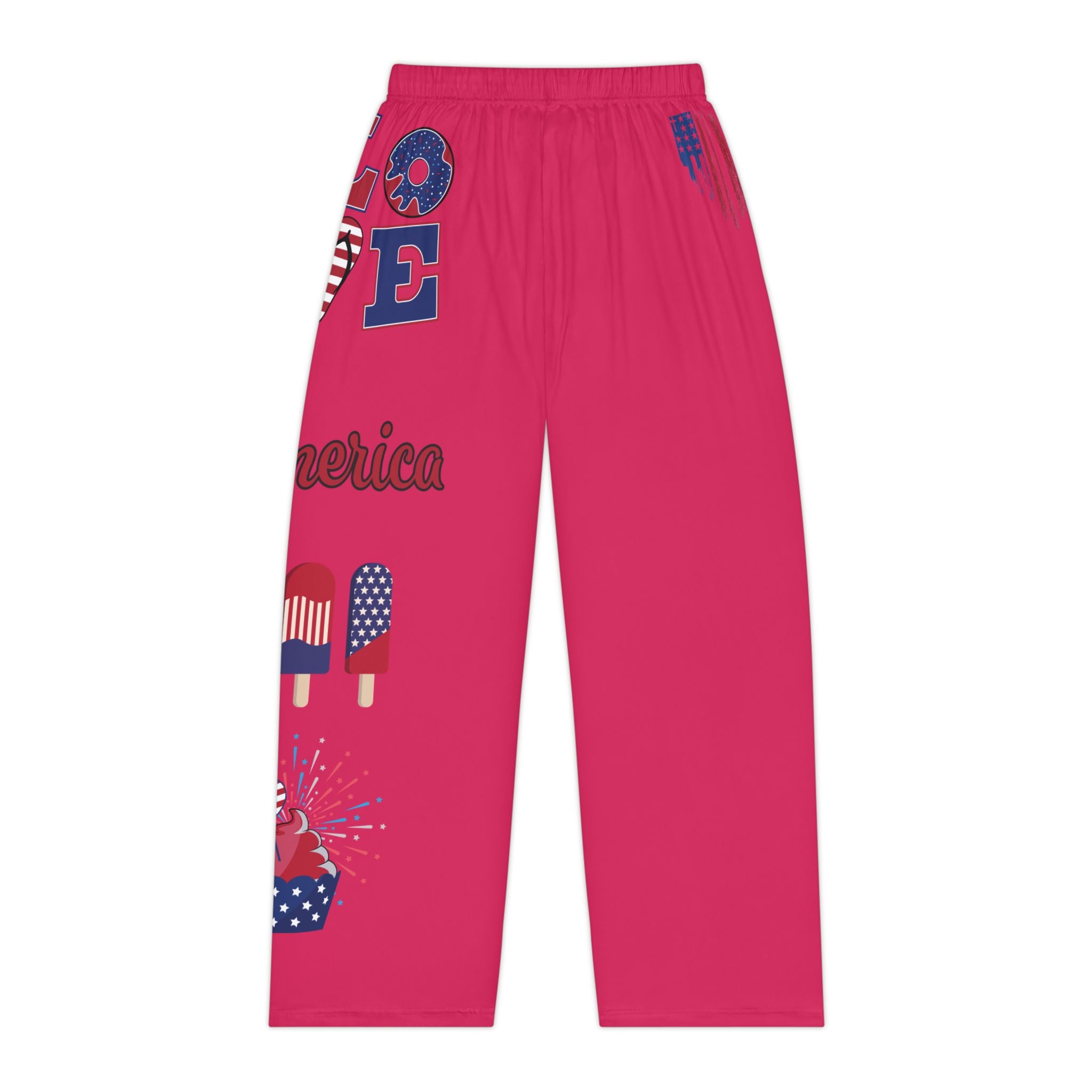 Women’s Patriotic Pajama Pants — Fourth of July Stars & Stripes Lounge Sleepwear