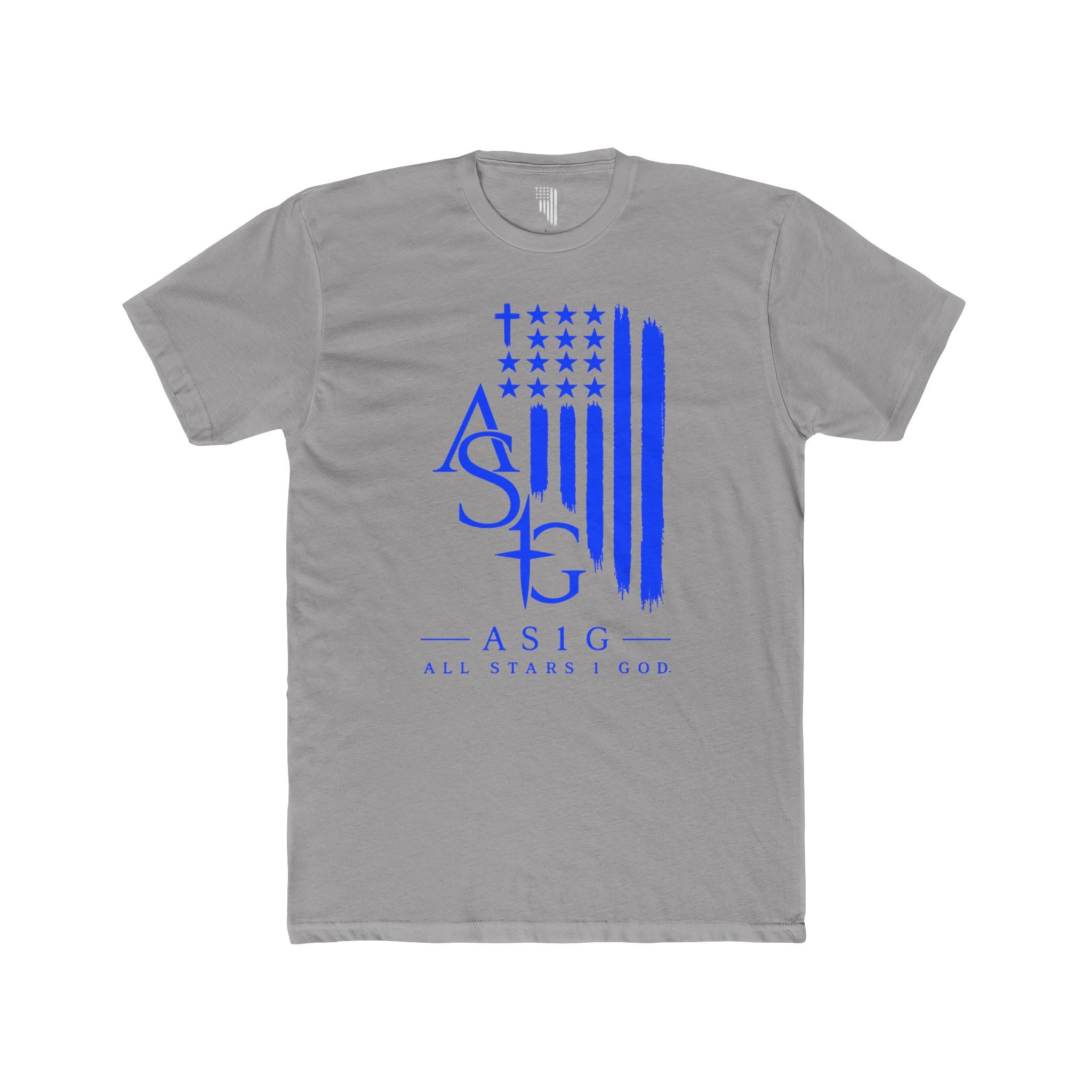 ASIG All Stars I Good Graphic Tee - Patriotic Blue Flag T‑Shirt
