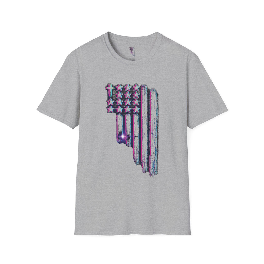 Distressed American Flag T-Shirt — 80'S Retro Stars & Stripes Tee