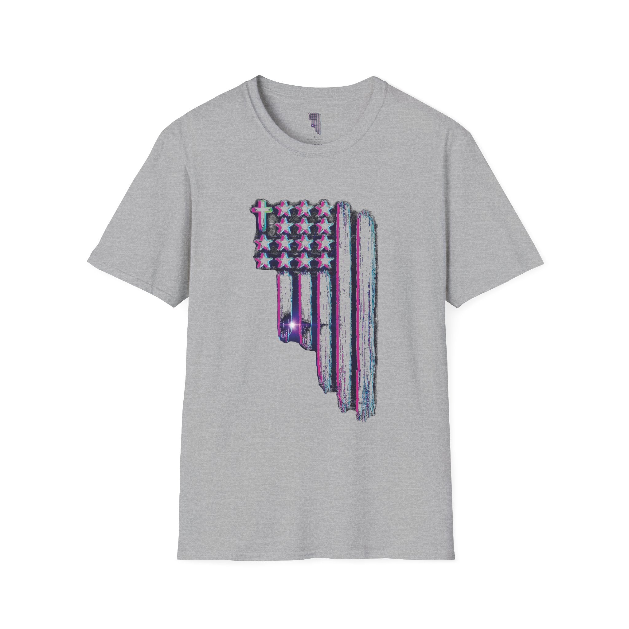 Distressed American Flag T-Shirt — 80'S Retro Stars & Stripes Tee