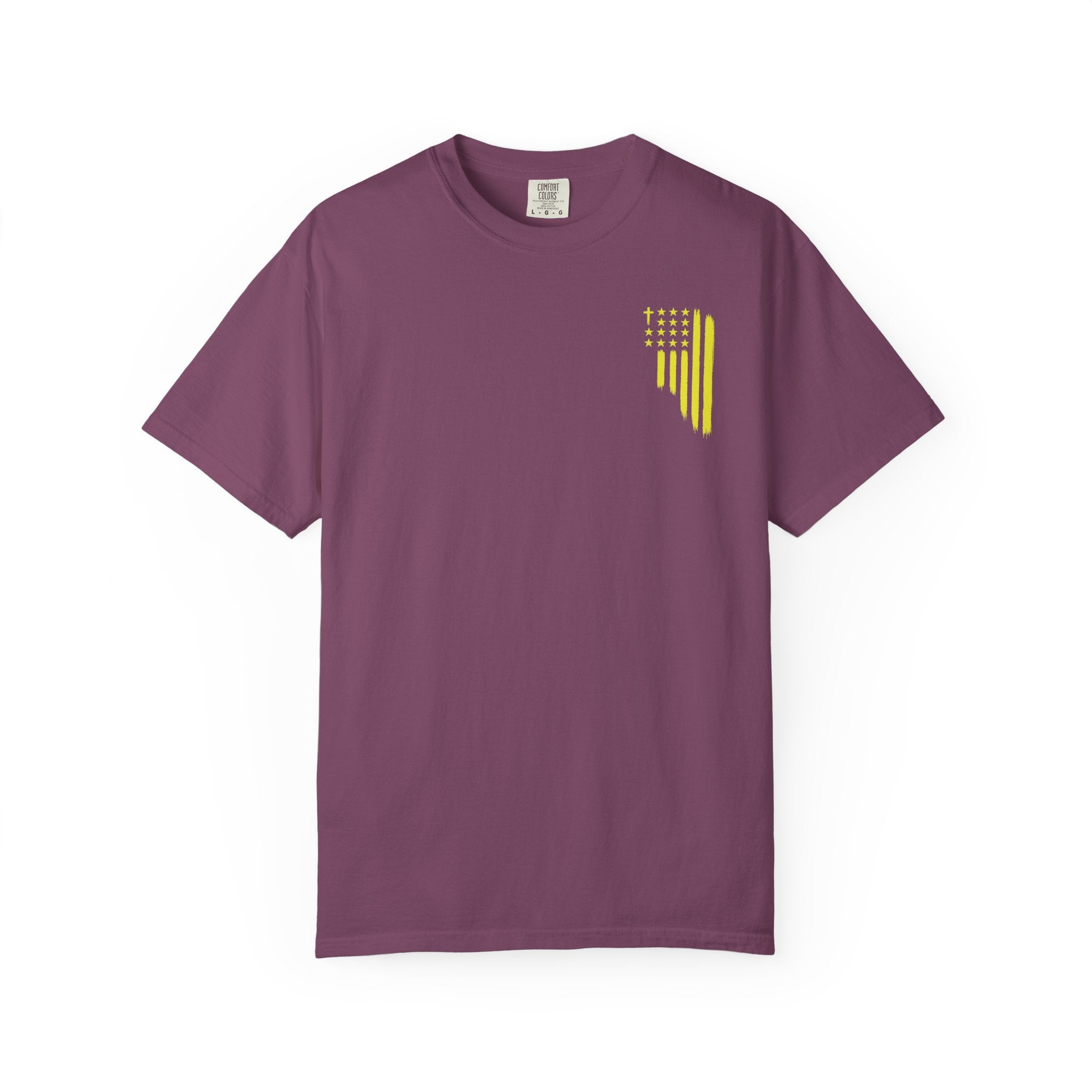 Yellow Flag Graphic T-Shirt — ASFG Patriotic Brushstroke Tee