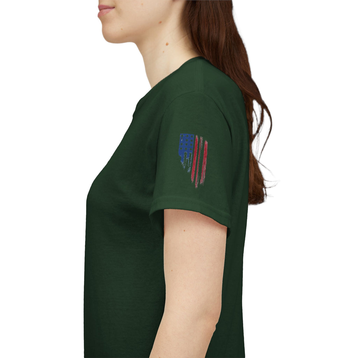 American Flag Distressed Tee - Patriotic USA Shirt for 4th of July
