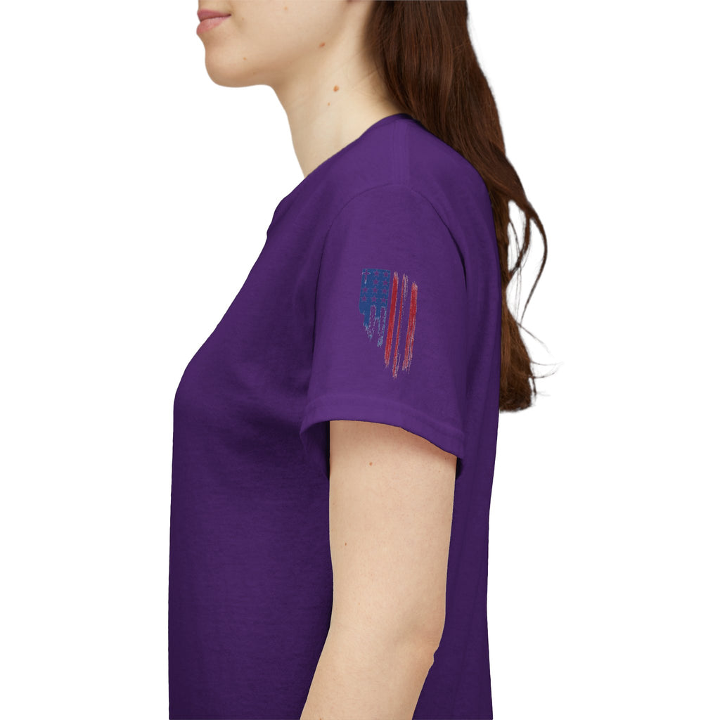 American Flag Distressed Tee - Patriotic USA Shirt for 4th of July