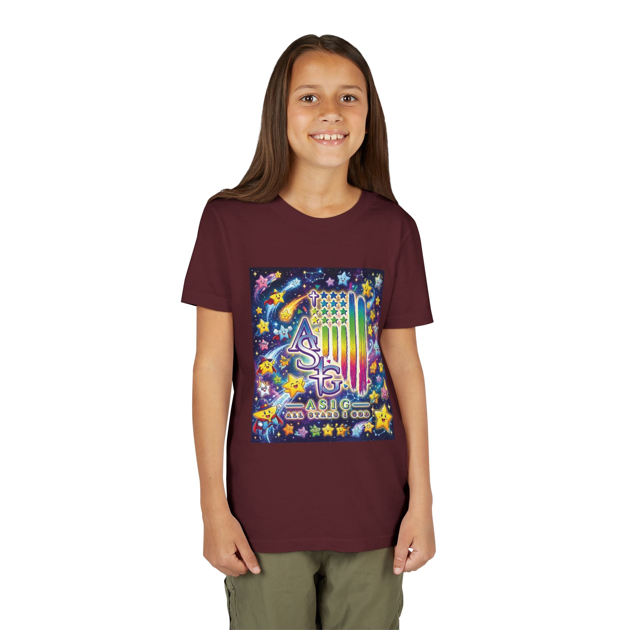 Youth Short Sleeve Tee- Galaxy Stars.
