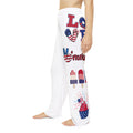 Patriotic Women's Pajama Pants - USA Flag Popsicle & 'Love America' Lounge Pants