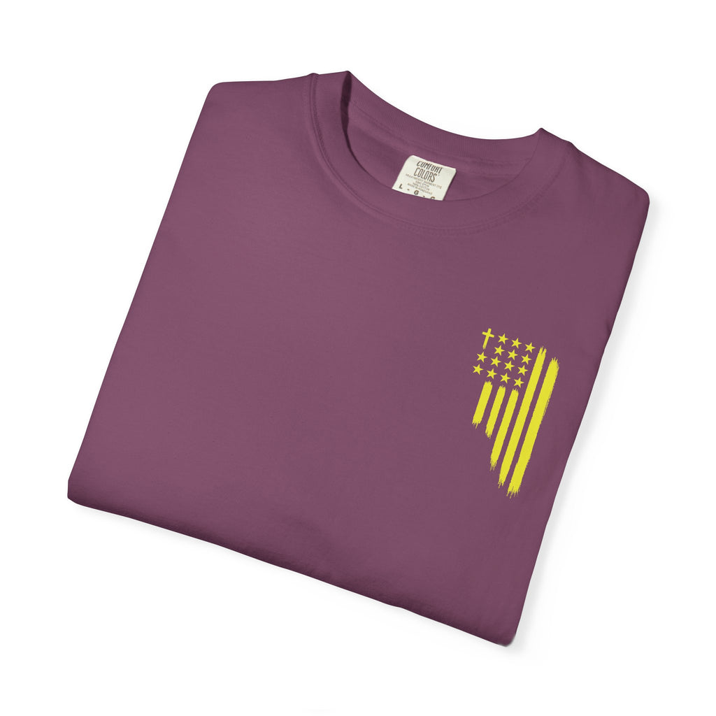 Yellow Flag Graphic T-Shirt — ASFG Patriotic Brushstroke Tee