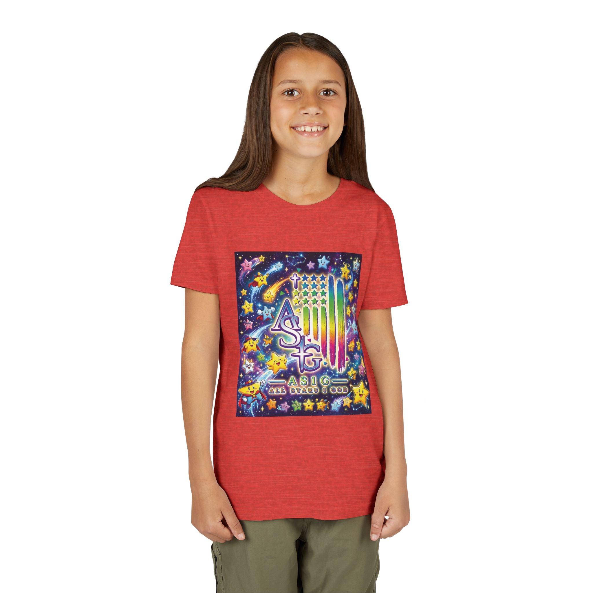 Youth Short Sleeve Tee- Galaxy Stars.