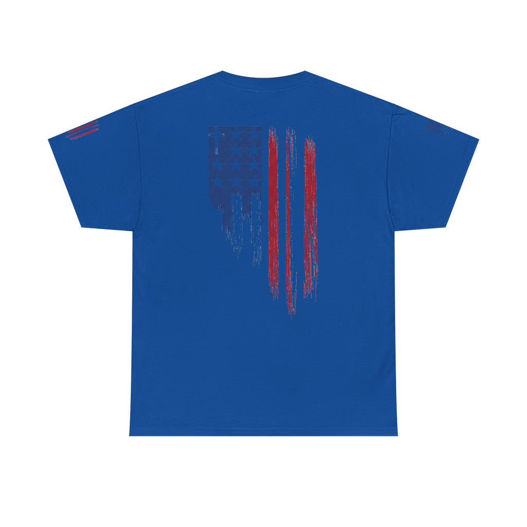 American Flag Distressed Tee - Patriotic USA Shirt for 4th of July