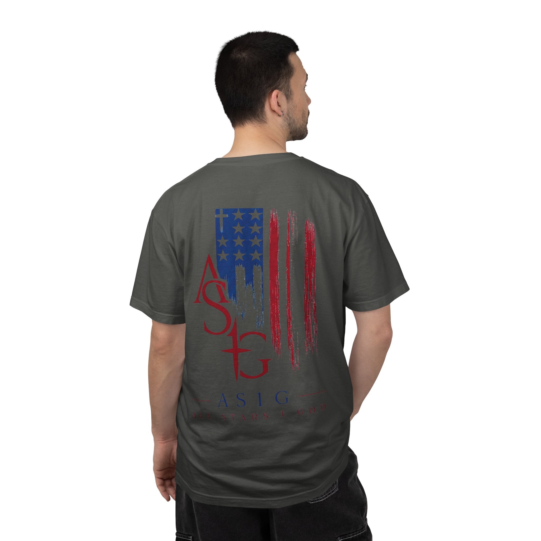 All Stars & God American Flag T-Shirt — ASG Patriotic Graphic Tee