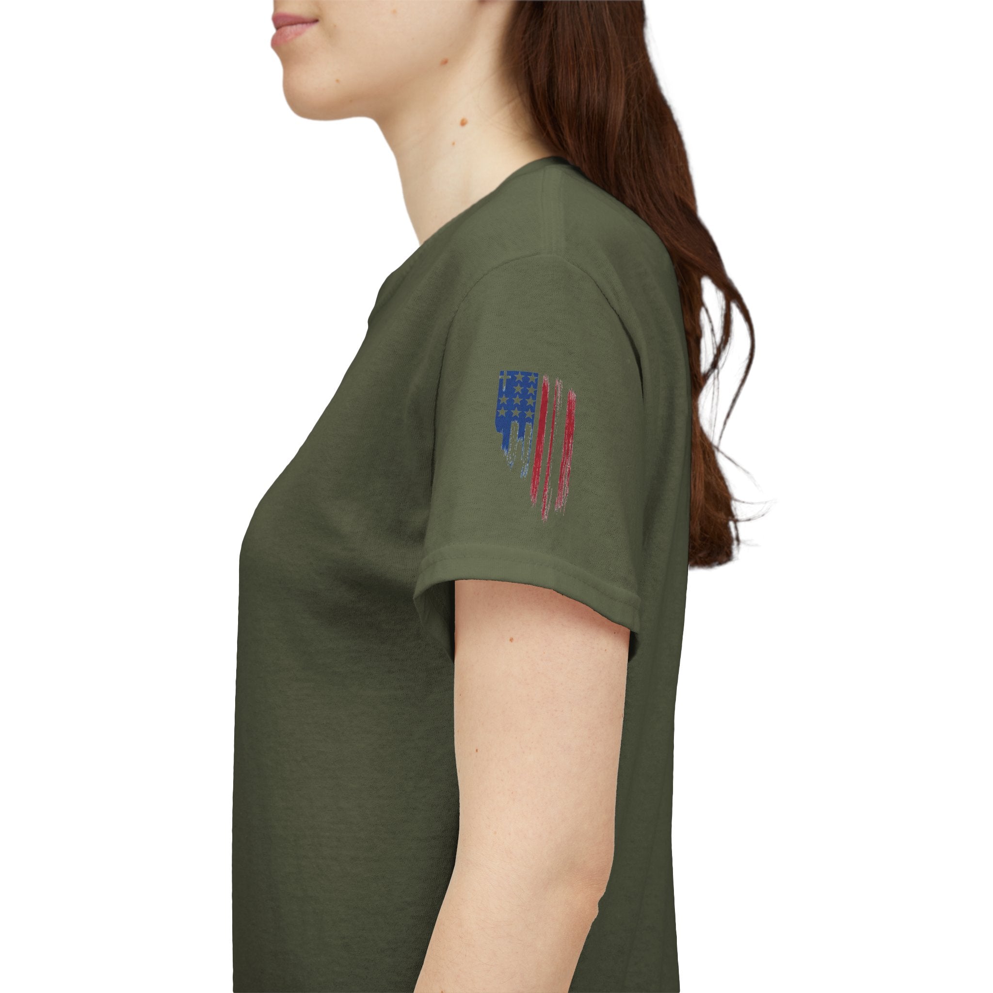 American Flag Distressed Tee - Patriotic USA Shirt for 4th of July