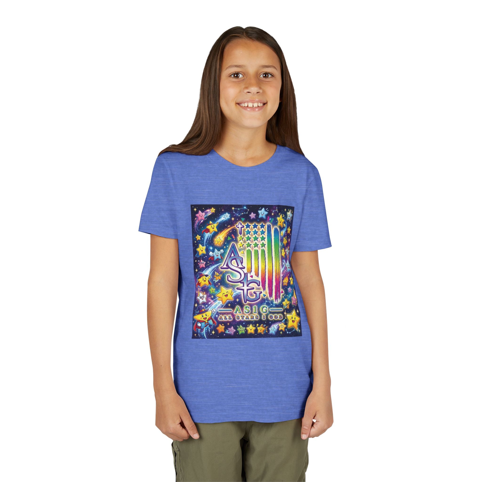 Youth Short Sleeve Tee- Galaxy Stars.