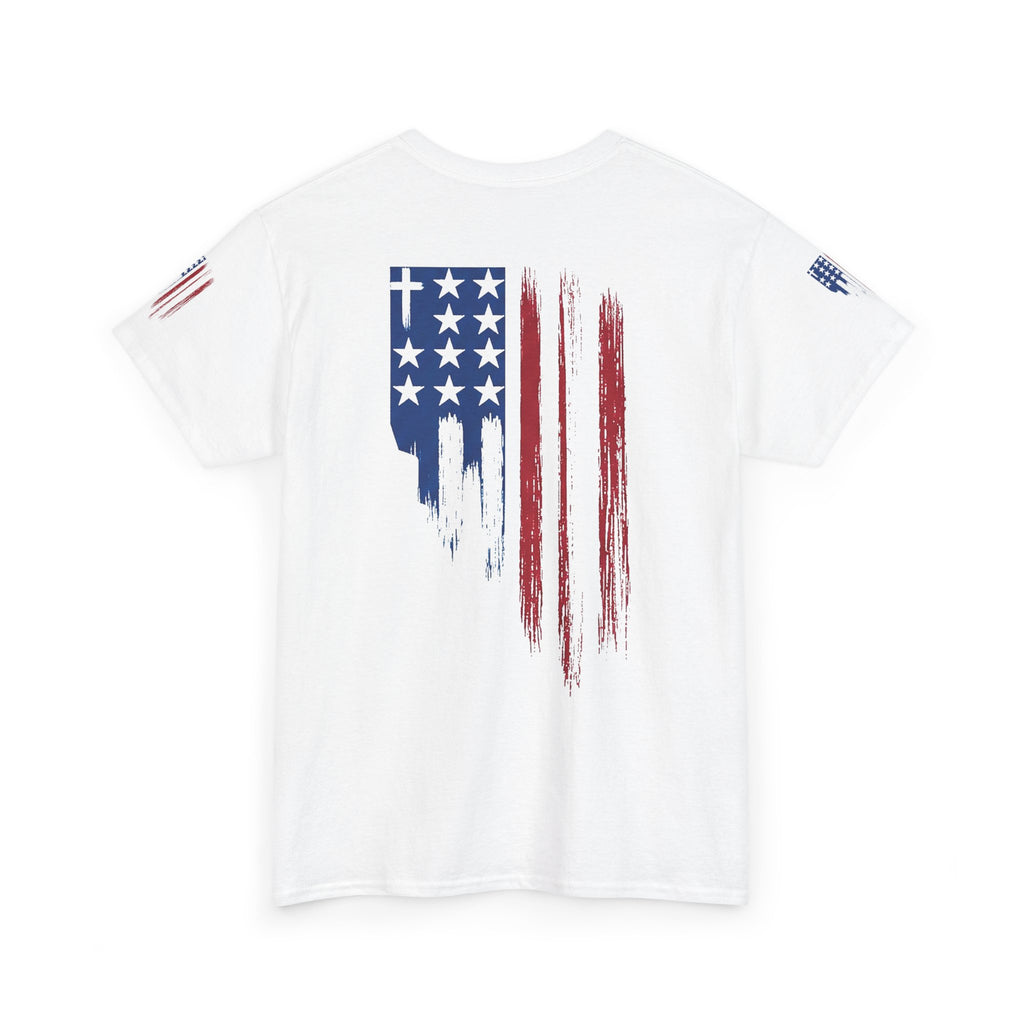American Flag Distressed Tee - Patriotic USA Shirt for 4th of July