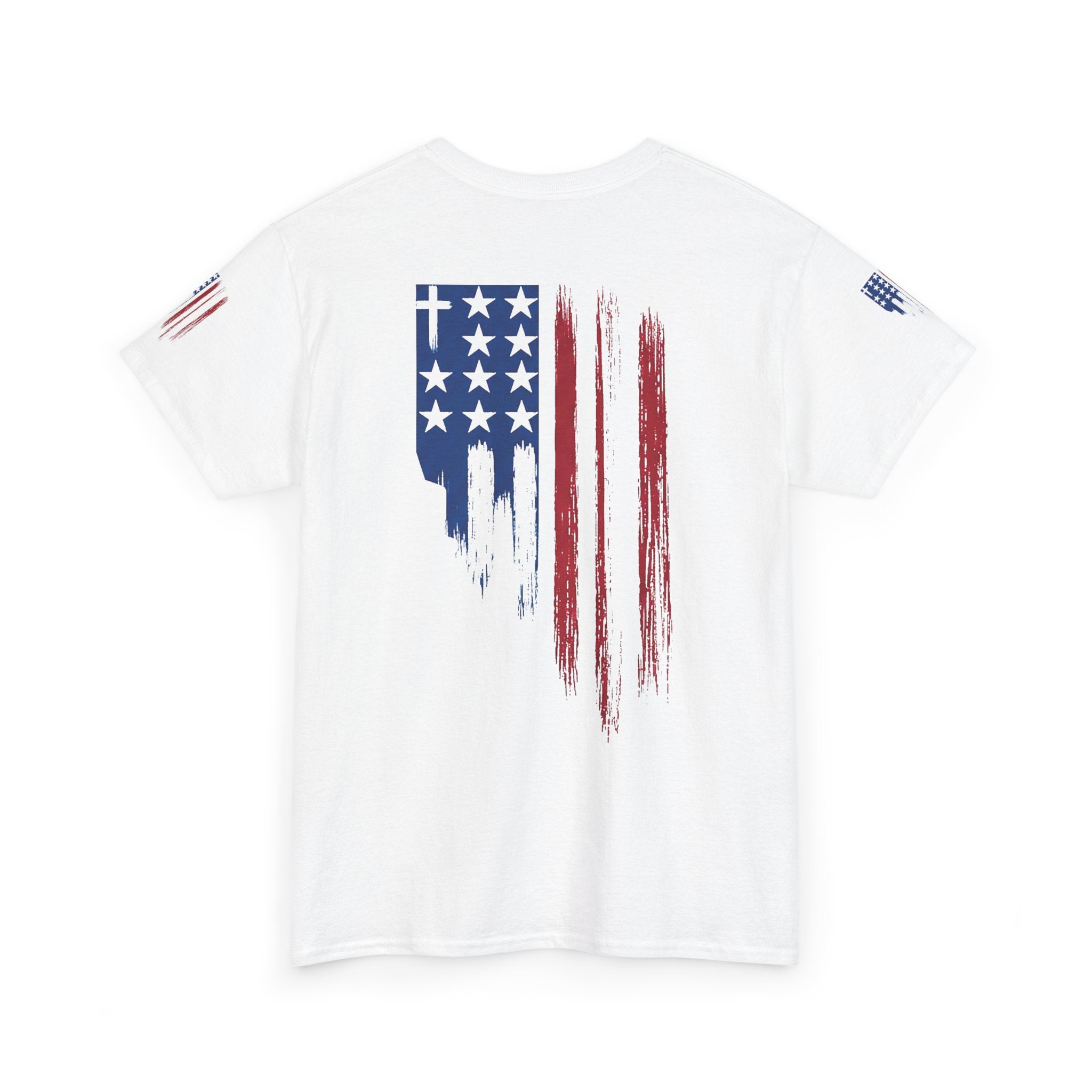 American Flag Distressed Tee - Patriotic USA Shirt for 4th of July