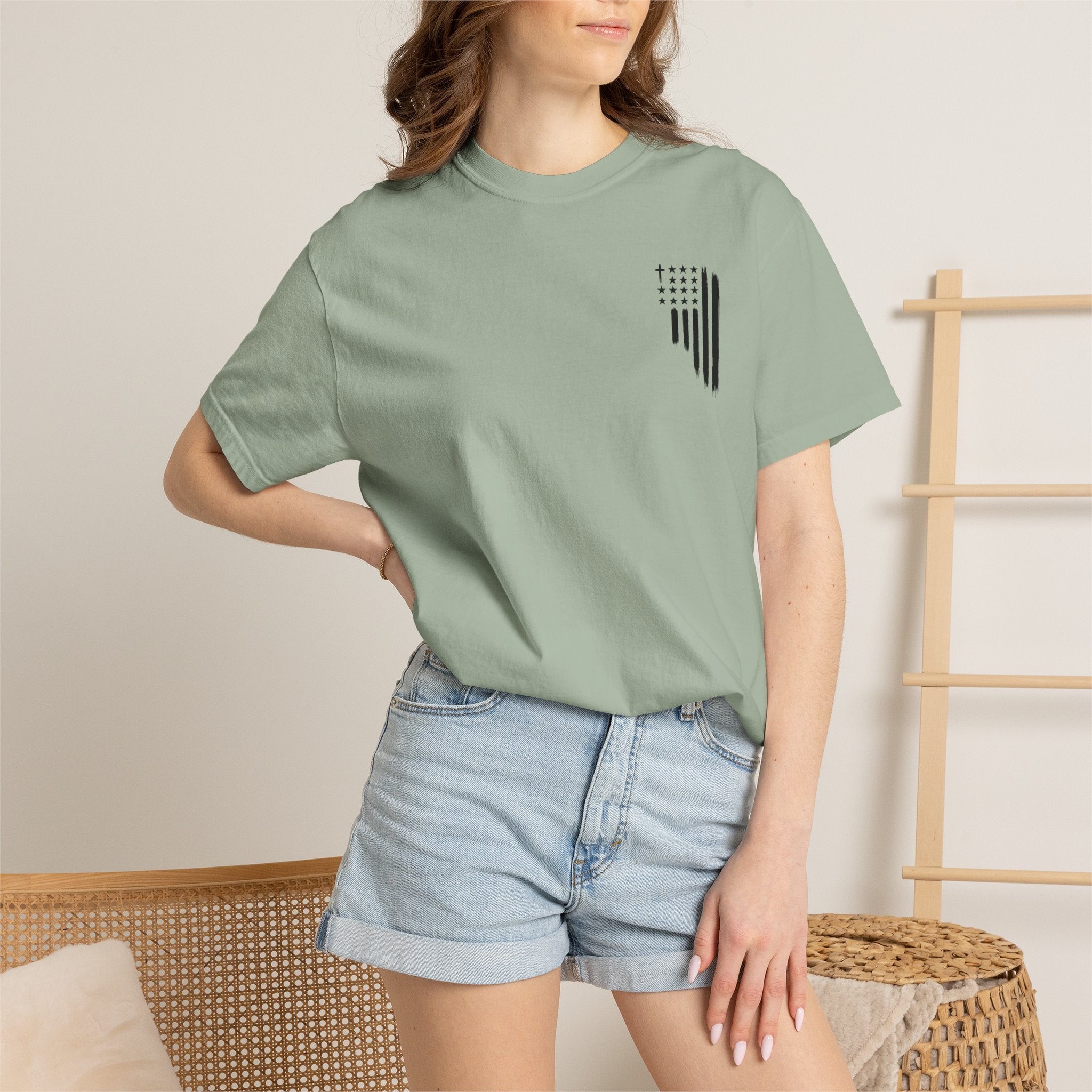 ASG All Stars | Garment-Dyed T-Shirt with Distressed Flag