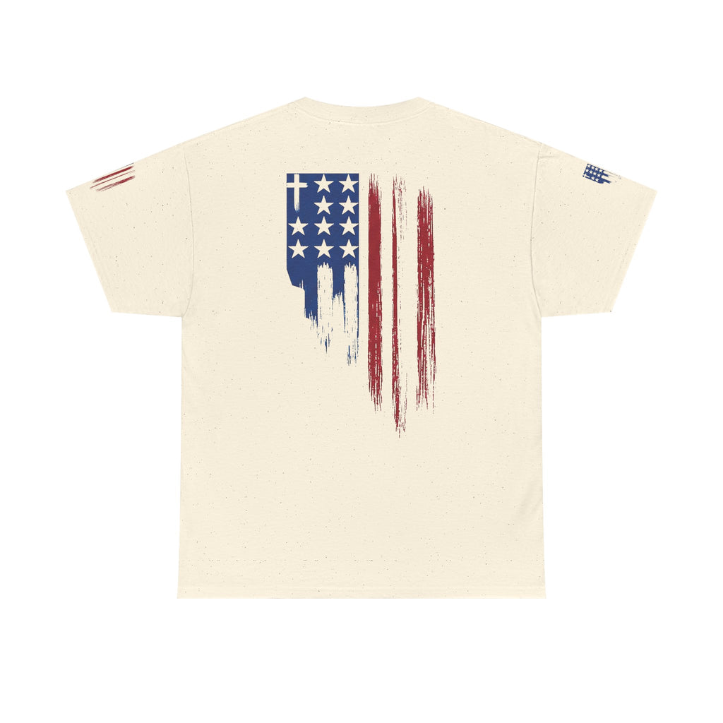 American Flag Distressed Tee - Patriotic USA Shirt for 4th of July