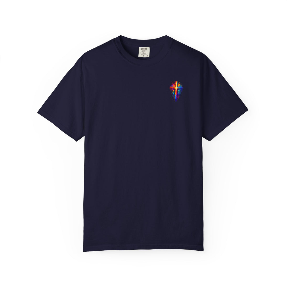 Jesus Portrait T-Shirt — Colorful Watercolor Cross Tee