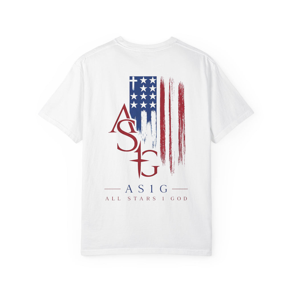 All Stars & God American Flag T-Shirt — ASG Patriotic Graphic Tee