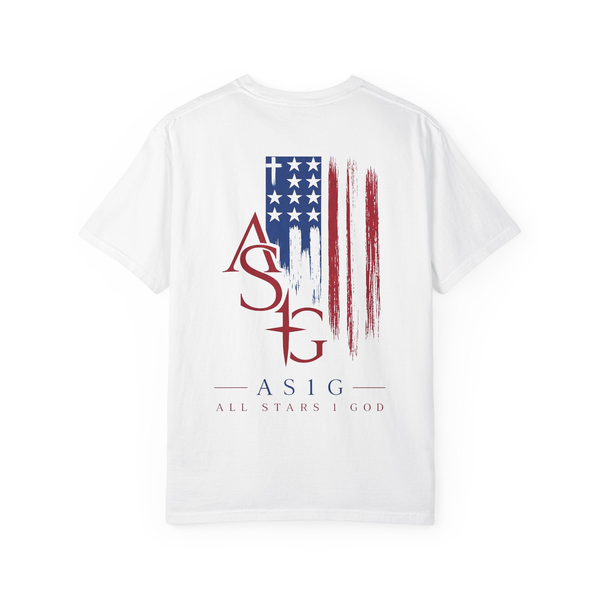 All Stars & God American Flag T-Shirt — ASG Patriotic Graphic Tee