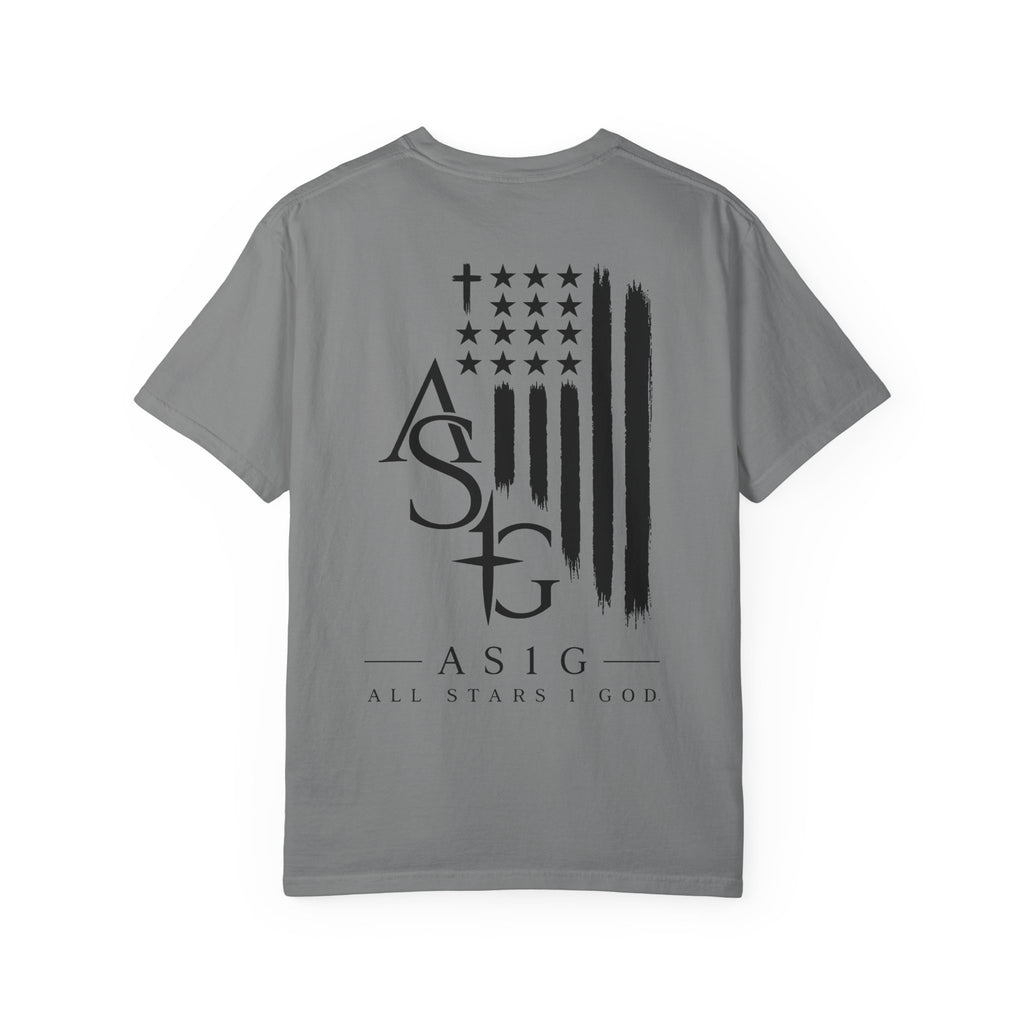 ASG All Stars | Garment-Dyed T-Shirt with Distressed Flag