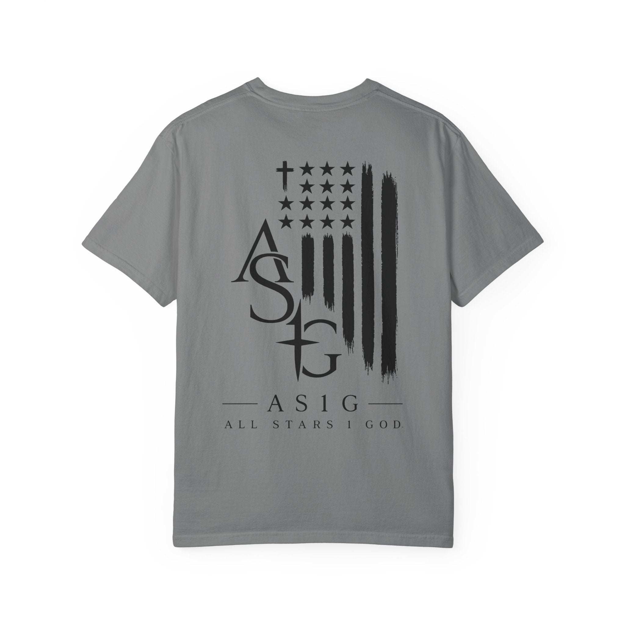 ASG All Stars | Garment-Dyed T-Shirt with Distressed Flag