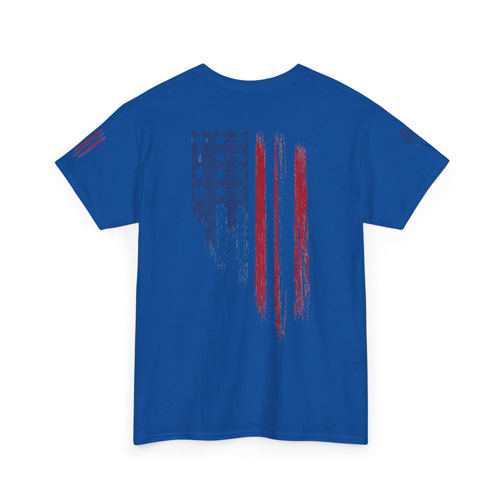 American Flag Distressed Tee - Patriotic USA Shirt for 4th of July