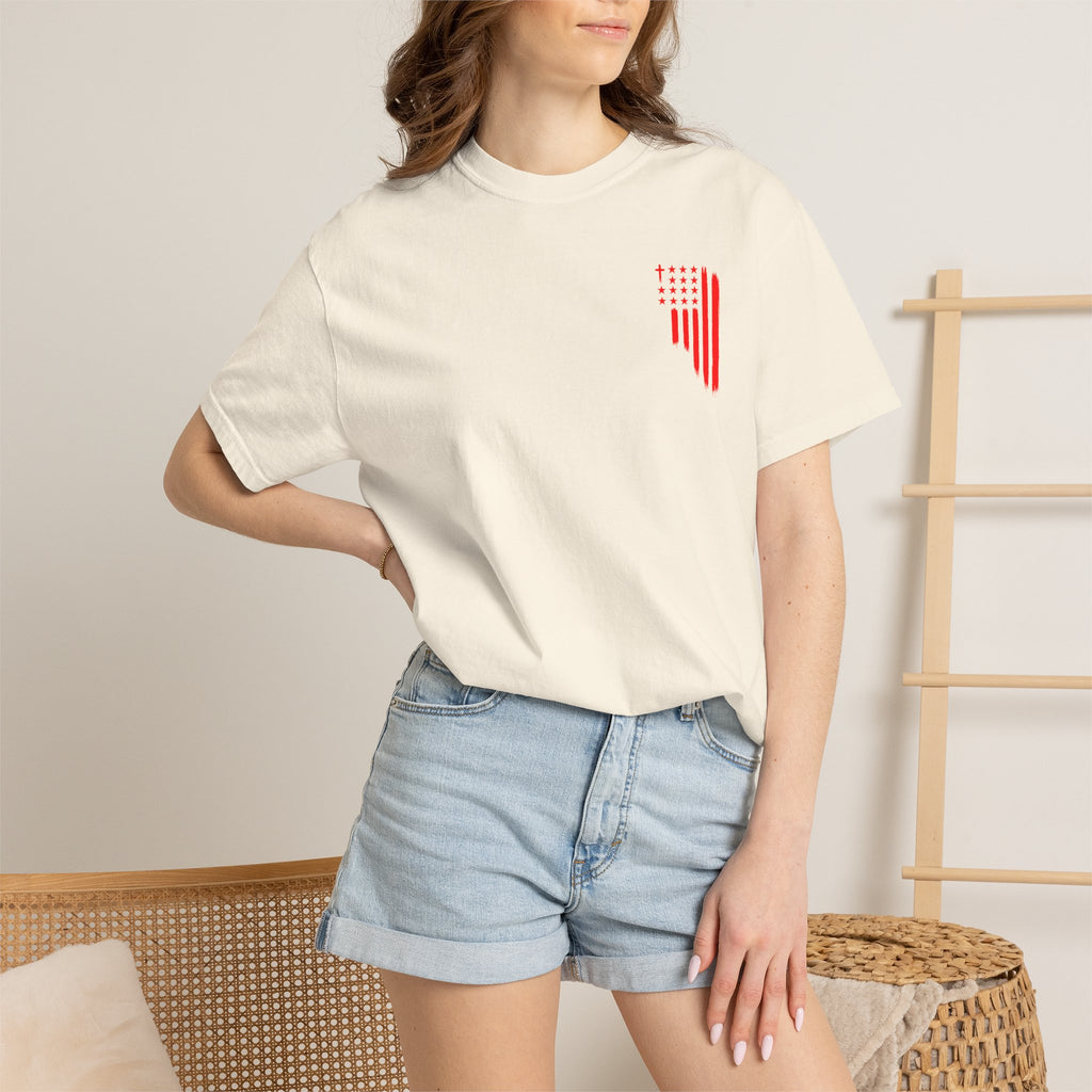ASIG Patriotic Graphic T-Shirt — All Stars I God Red Flag Tee