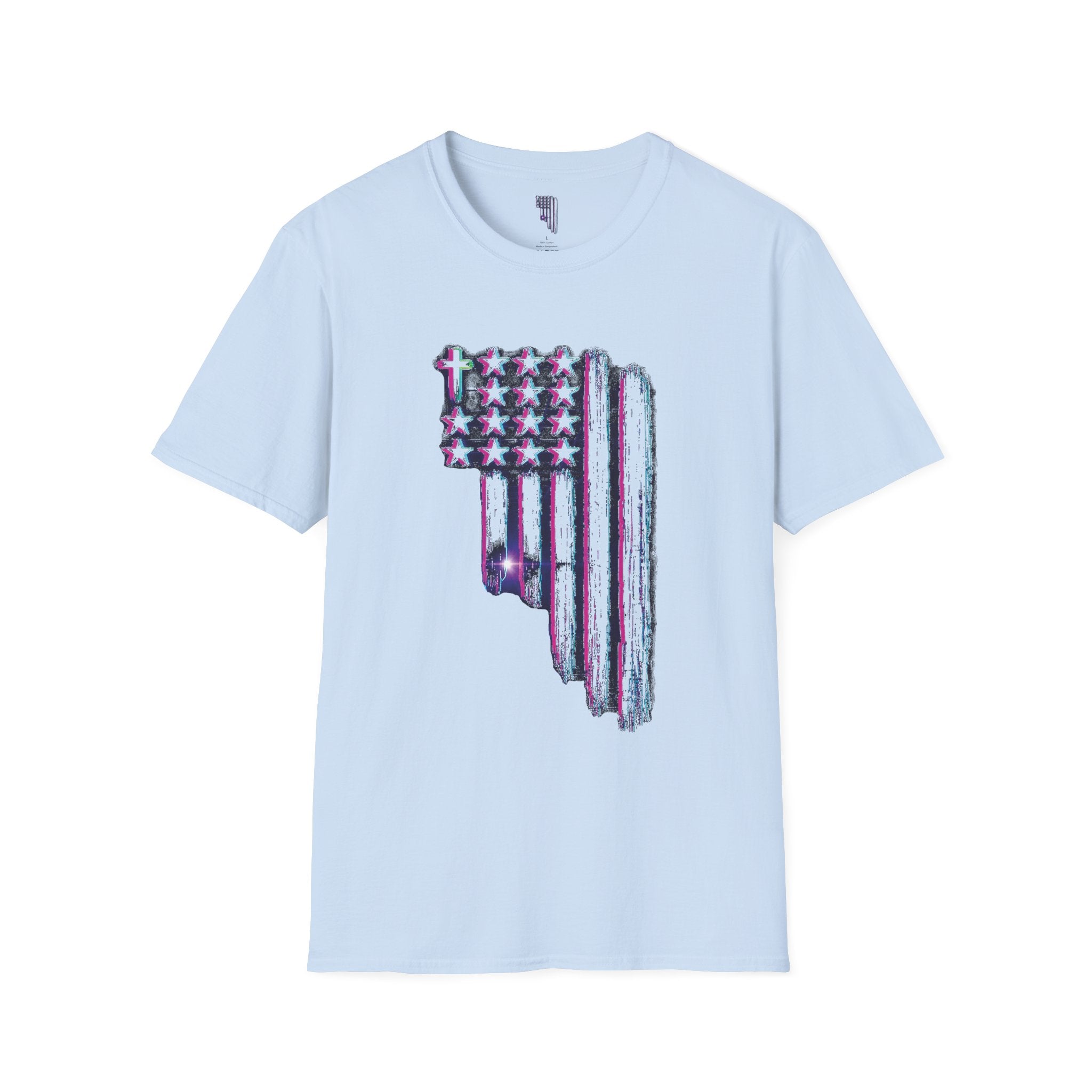 Distressed American Flag T-Shirt — 80'S Retro Stars & Stripes Tee