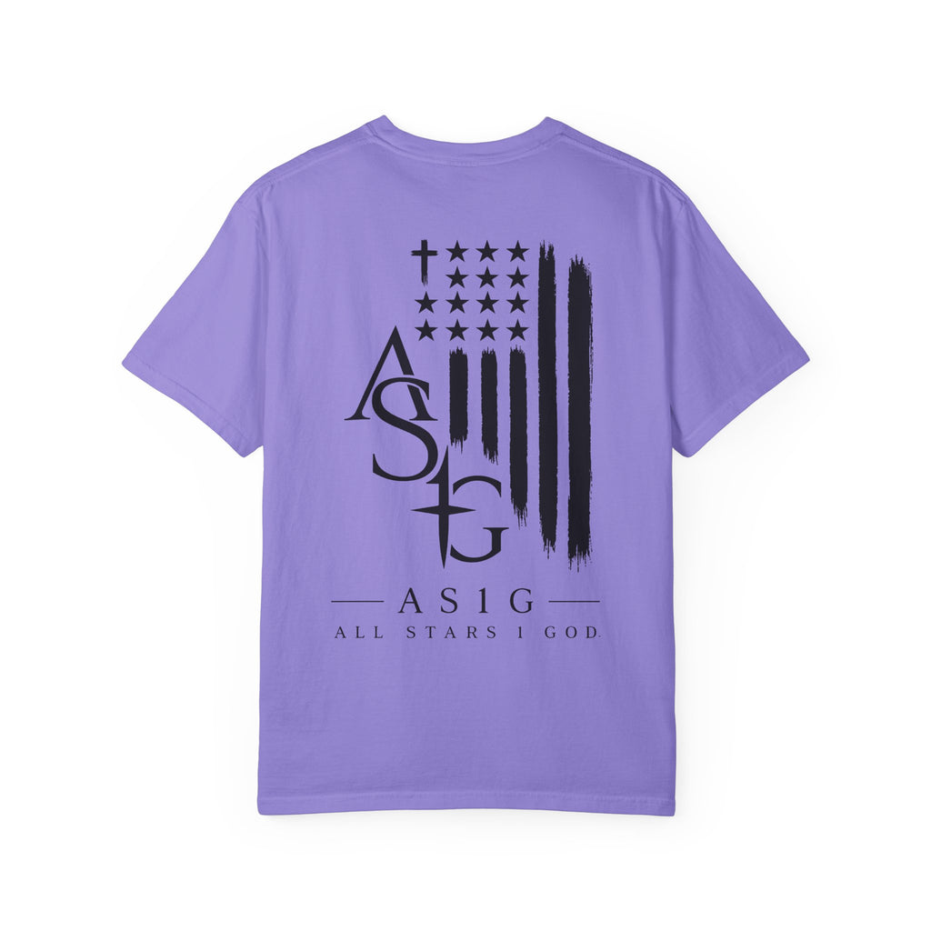 ASG All Stars | Garment-Dyed T-Shirt with Distressed Flag