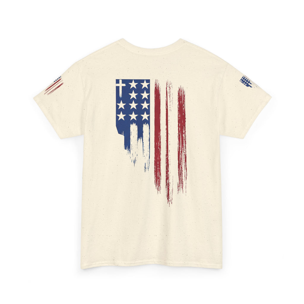 American Flag Distressed Tee - Patriotic USA Shirt for 4th of July