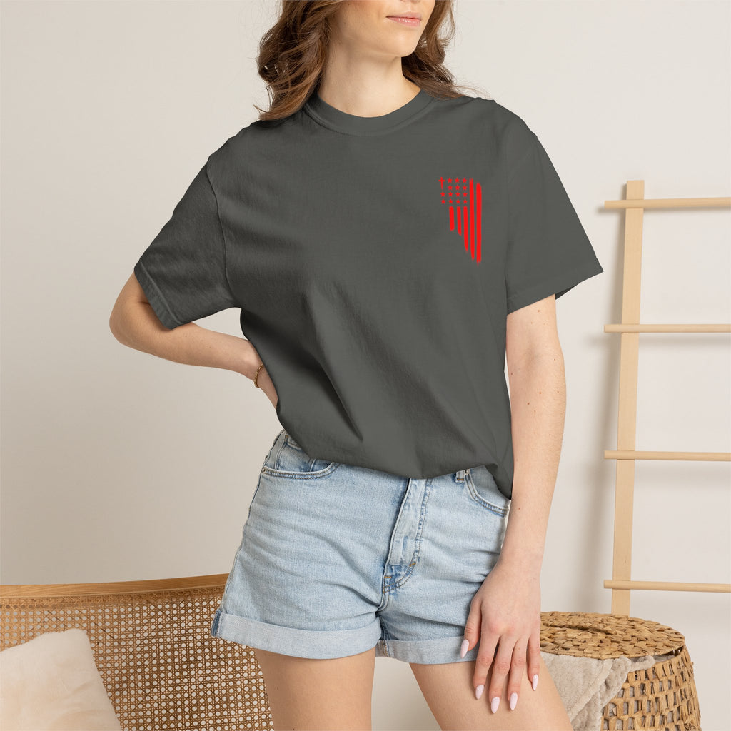ASIG Patriotic Graphic T-Shirt — All Stars I God Red Flag Tee