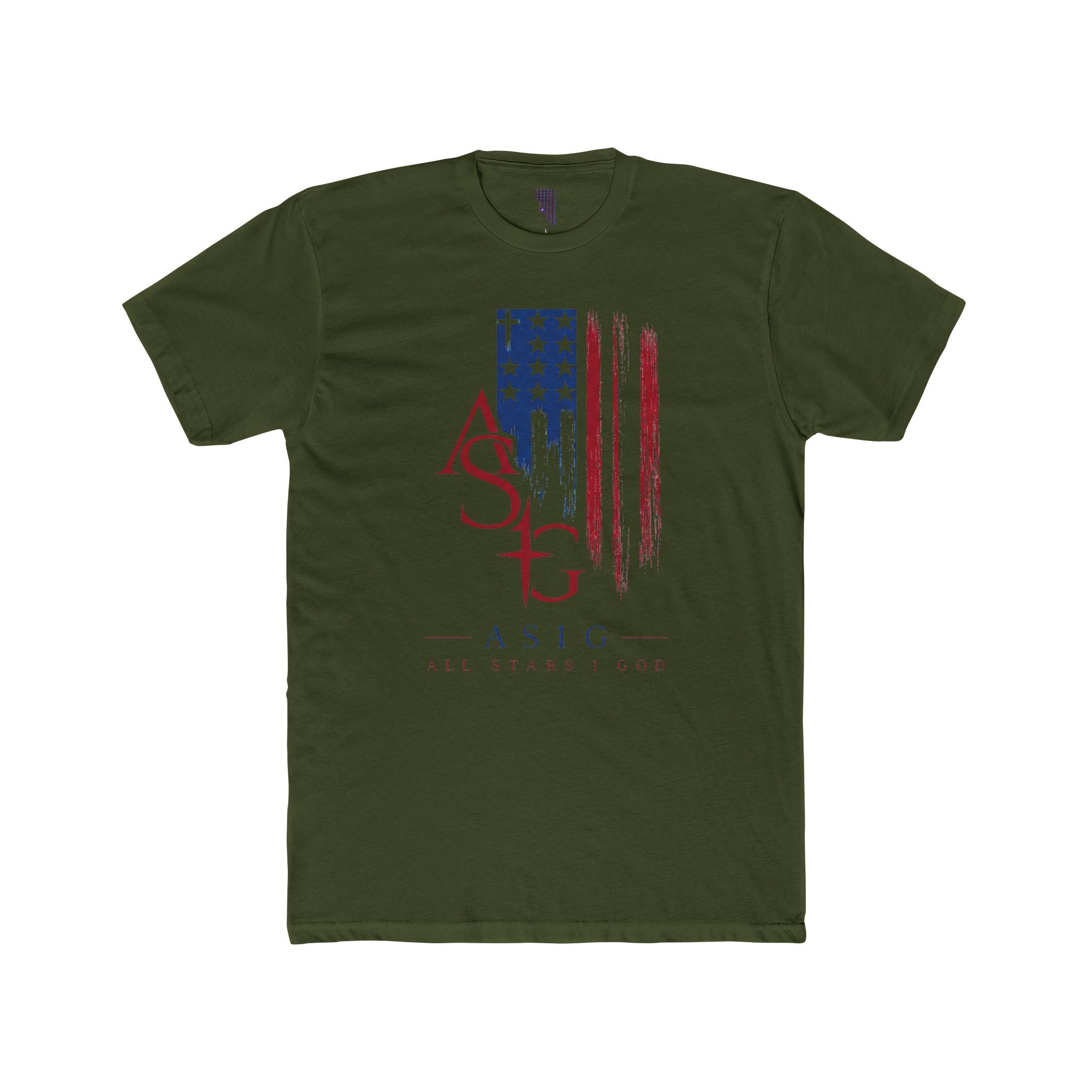 ASIG American Flag Logo Tee — Patriotic ASIG Crew Shirt